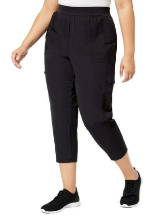 Ideology Women's Recycled Woven Cargo Pants Black Size Extra Small