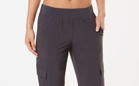 Ideology Women's Recycled Woven Cargo Pants Dark Grey Size XX-Large