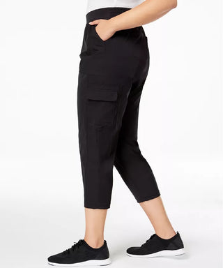 Ideology Women's Plus  Size Split-Shoulder Mock-Neck Top White