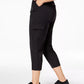 Ideology Women's Plus Size Recycled Woven Cargo Pants Black Size 2X
