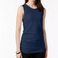 Alfani Women's Ruched Tank Top Dark Blue Size Medium