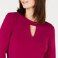 Charter Club Women's Bell-Sleeve Keyhole Top Purple Size X-Small