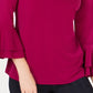 Charter Club Women's Bell-Sleeve Keyhole Top Purple Size X-Small