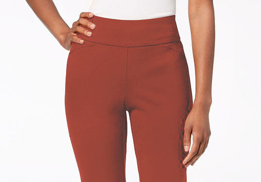 Charter Club Women's Cambridge Pull-On Ponte Pants Mediun Red Size 4
