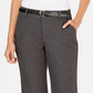 Charter Club Women's Belted Tummy-Control Trousers Gray Size 6
