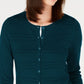 Charter Club Women's Textured Cardigan Dark Green Size Large