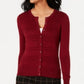 Charter Club Women's Textured Cardigan Red Size Medium