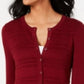 Charter Club Women's Textured Cardigan Wine Size Extra Small