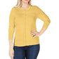 Charter Club Women's Textured Cardigan Yellow Size Extra Large