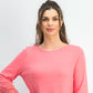 Charter Club Women's Cotton Lace-Trim Top Pink Size Medium