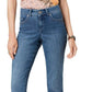 Style & Co Women's Tummy-Control Straight-Leg Jeans Blue Size 4