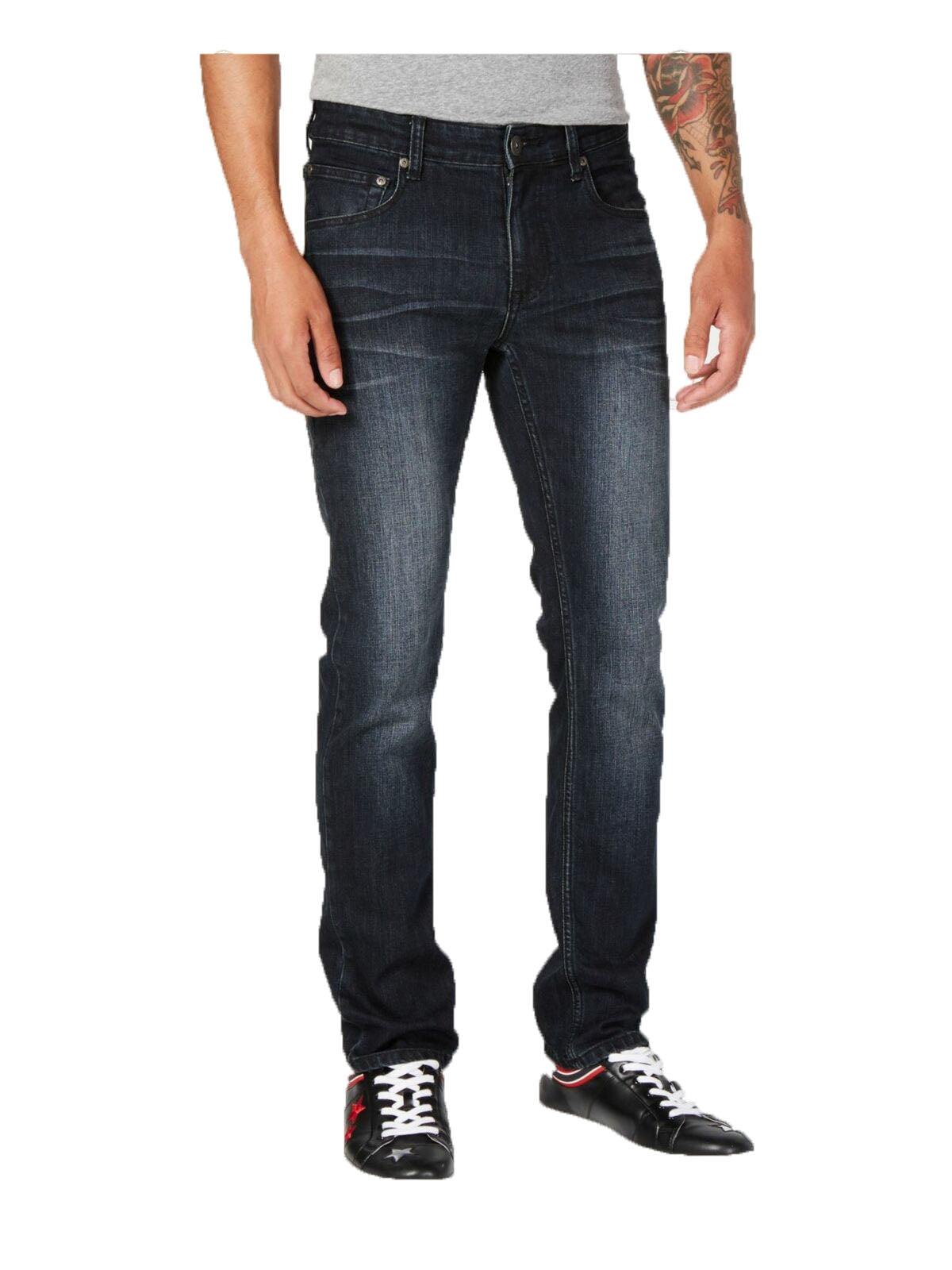 INC International Concepts Men's Berlin Slim-Straight Jeans Dark Wash Size 40x32