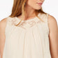 Style & Co Women's Petite Layered-Hem Lace-Trim Top  Creme Brule Size Petite Medium