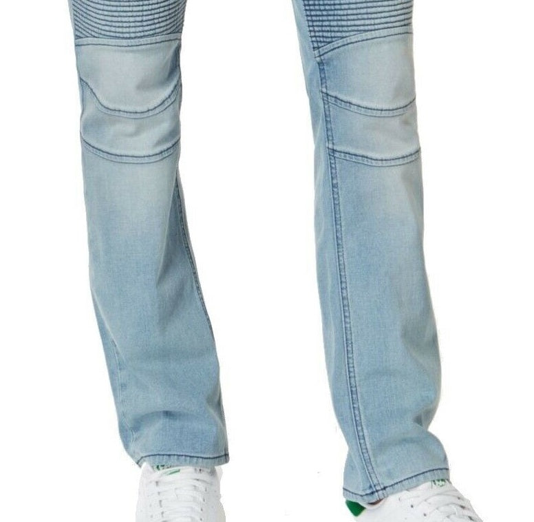 American Rag Men's Slim-Fit Stretch Destroyed Moto Jeans Blue Size 36X34