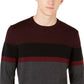 Alfani Men's Ottoman Striped Sweater Red Size XX-Large