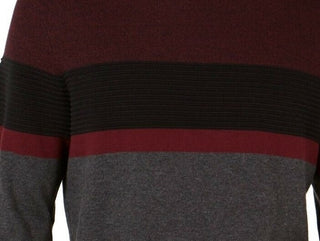 Alfani Men's Ottoman Striped Sweater Red Size XX-Large