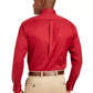 Club Room Men's Classic/Regular Fit Stretch Wrinkle-Resistant Solid Pinpoint Dress Shirt Red Size 34-35