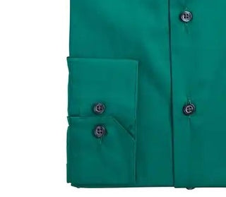 Alfatech By Alfani Men's Slim-Fit Performance Stretch Easy-Care Solid Dress Shirt Dark Green Size 32-33
