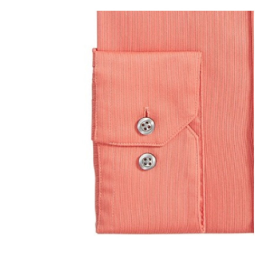 AlfaTech by Alfani Men's Bedford Cord Regular Fit Dress Shirt Orange Size 15x34-35