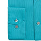 AlfaTech by Alfani Men's Bedford Cord Regular Fit Dress Shirt Turquose Size 15-15.5x34-35