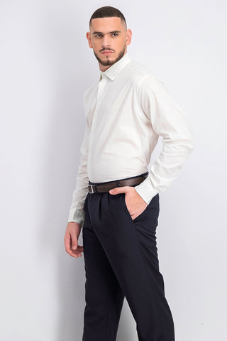 Alfani Men's Big & Tall Solid Dress Shirt White Size 37-38