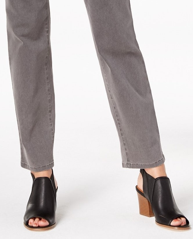 Style & Co Women's Tummy-Control Straight-Leg Fashion Jeans  Gray Size 12