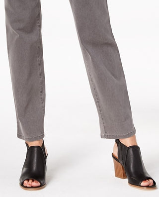 Style & Co Women's Tummy-Control Straight-Leg Fashion Jeans  Gray Size 12