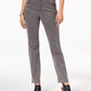 Style & Co Women's Rail Tummy-Control Straight-Leg Jeans Gray Size 4