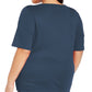 Karen Scott Women's Plus Size Cotton V-Neck Top Navy Size 0X