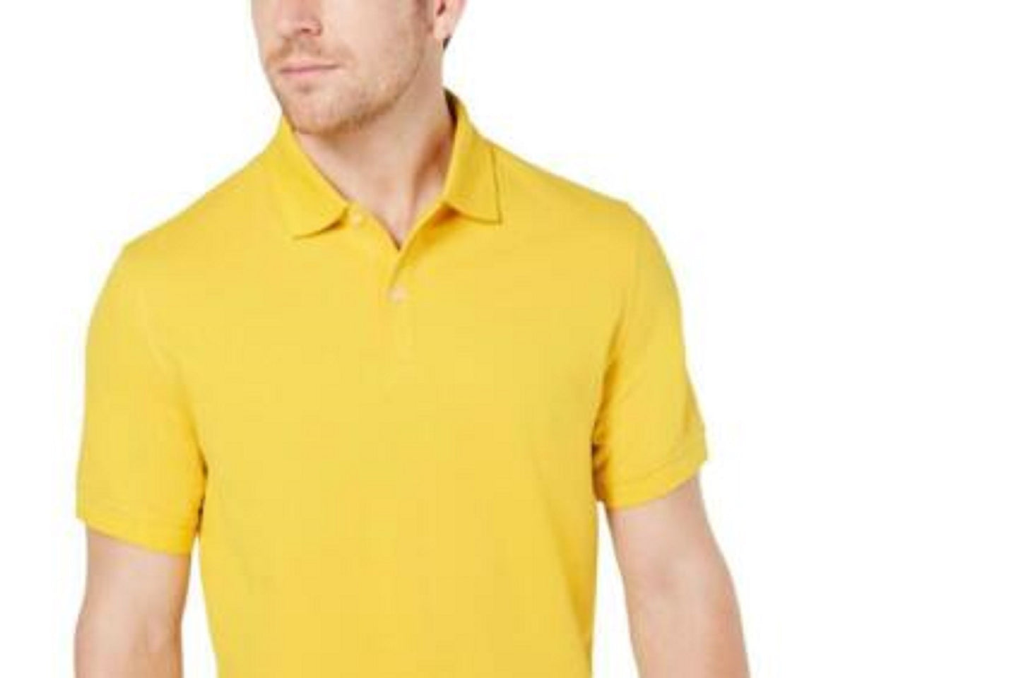 Club Room Men's Classic Fit Performance Pique Polo Gold Size Small