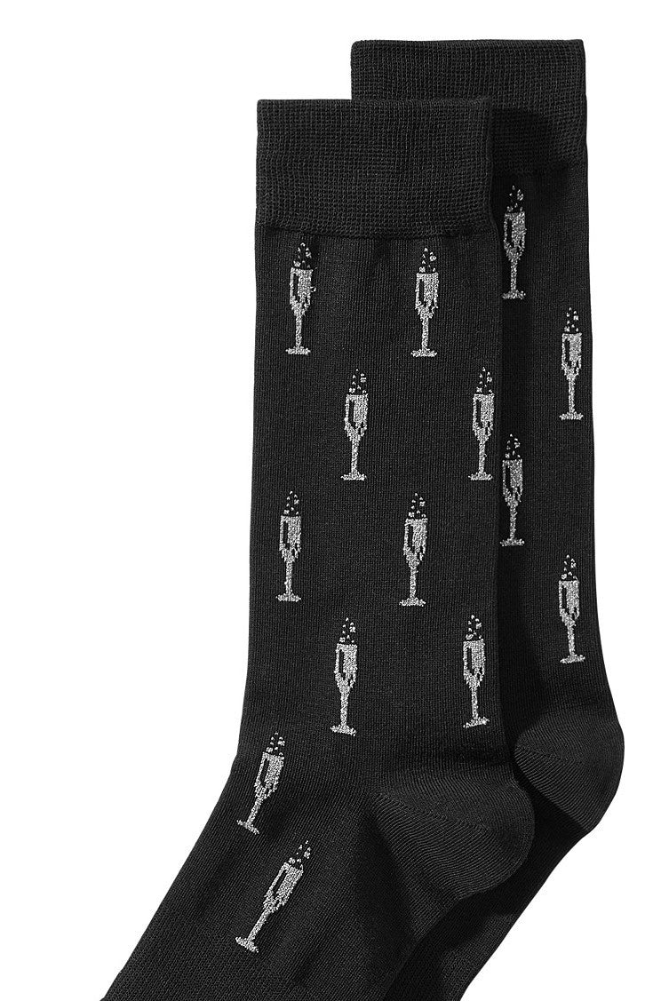 Bar III Men's Printed Socks Black Size Regular