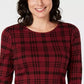Charter Club Women's Cotton Plaid Top Red Size Medium
