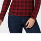 Charter Club Women's Cotton Plaid Top Red Size Medium