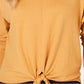 Style & Co Women's Tie Front Sweater Gold Size XX-Large