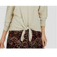 Style & Co Women's Petite Tie-Front Sweater Hammock Hthr Size Large