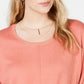 Style & Co Women's Tie-Front Sweater Copper Rose Size Petite Large
