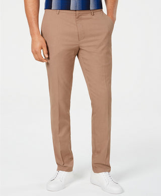 Alfani Men's AlfaTech Classic-Fit Stretch Pants Brown Size 34x32