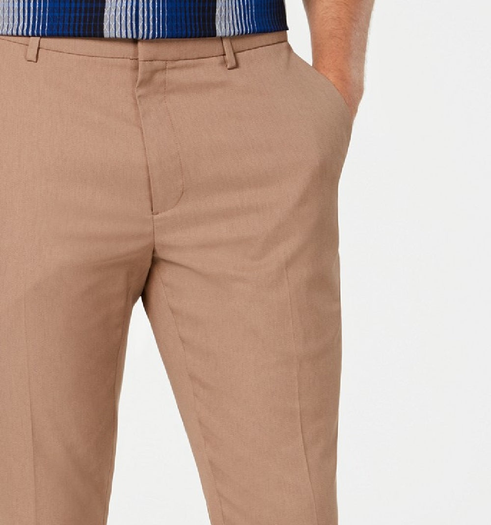 Alfani Men's AlfaTech Classic-Fit Stretch Pants Brown Size 34x32