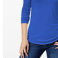 Maison Jules Women's Turtleneck Top Blue Size X-Small