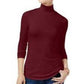 Maison Jules Women's Turtleneck Top Wine Size Small
