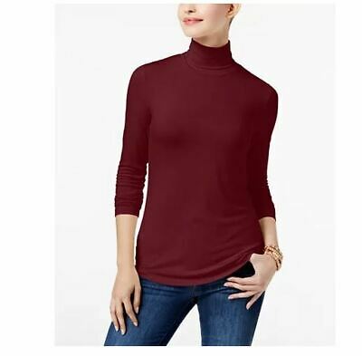 Maison Jules Women's Turtleneck Top Wine Size Small