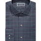 Club Room Men's Regular Fit Stretch Twill Multi Tattersall Dress Shirt Blue Size 17-34-35