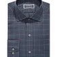 Club Room Men's Classic/Regular Fit Stretch Twill Multi Tattersall Dress Shirt Blue Size 32-33
