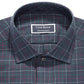 Club Room Men's Classic/Regular Fit Stretch Twill Multi Tattersall Dress Shirt Blue Size 32-33
