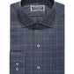 Club Room Men's Regular Fit Stretch Twill Multi Tattersall Dress Shirt Blue Size 34X35