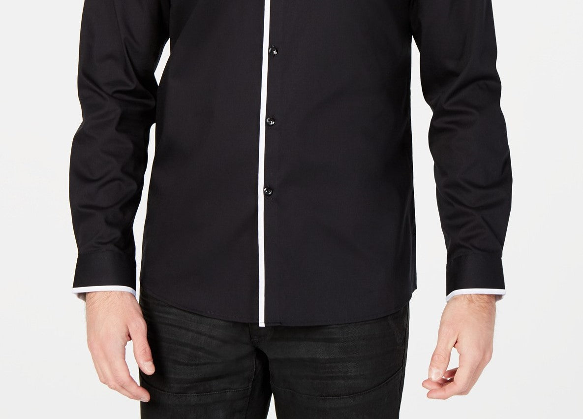 INC International Concepts Men's Victor Shirt Black Size Extra Large