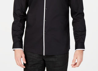 INC International Concepts Men's Victor Shirt Black Size Extra Large