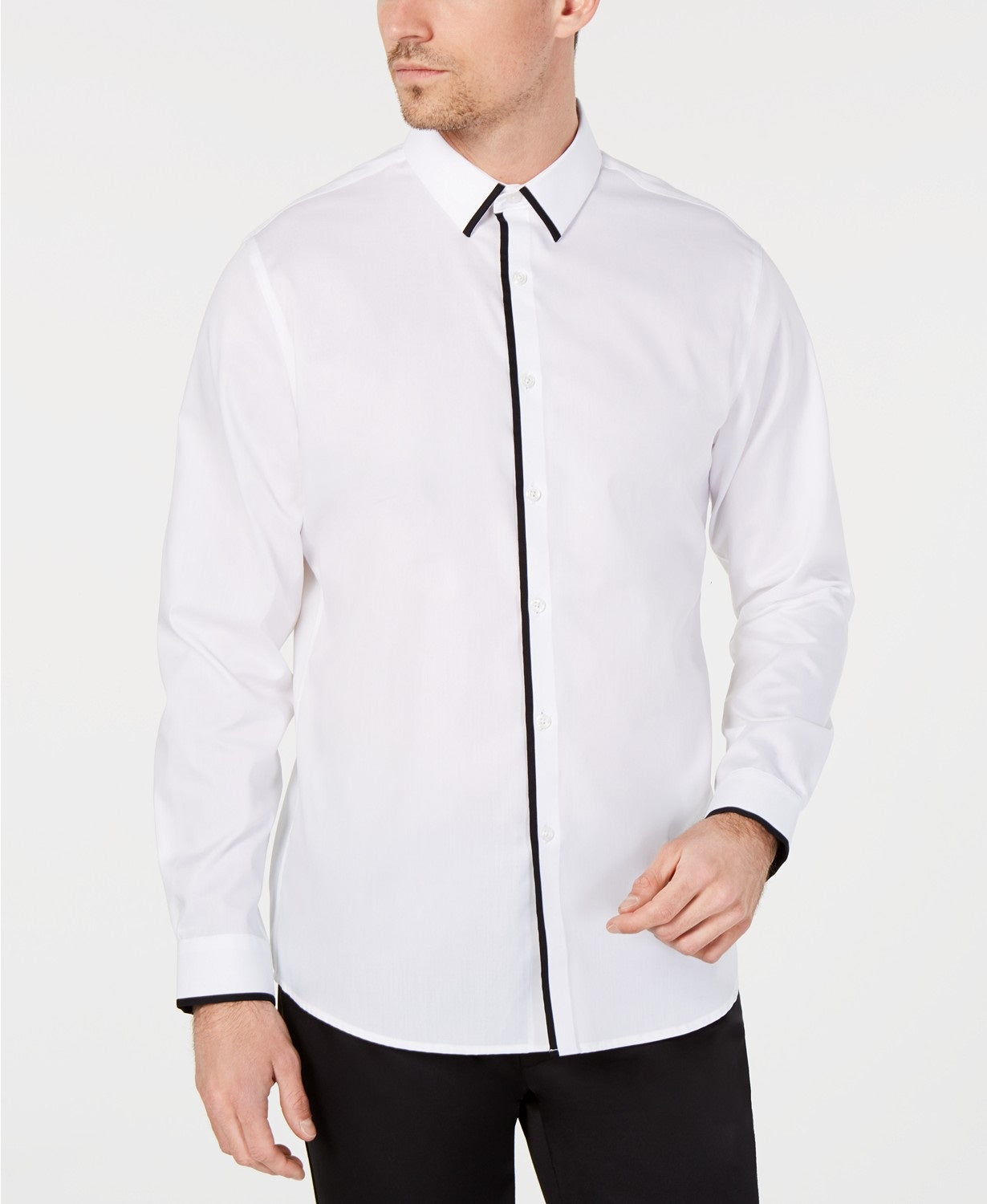 INC International Concepts Men's Victor Shirt White Size 2XL