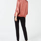 Alfani Women's Dolman Sleeve Jewel Neck Top Size Brown Size Medium