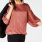 Alfani Women's Dolman Sleeve Jewel Neck Top Size Brown Size Medium